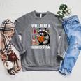 Well Read & Slightly Feral Raccoon Book Lover Graphic Raglan Sleeve Sweatshirt Deep Heather Well Read & Slightly Feral Raccoon Book Lover Graphic Raglan Sleeve Sweatshirt Deep Heather