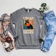 I Read Banned Books Cat Reader Bookworm Raglan Sleeve Sweatshirt Deep Heather