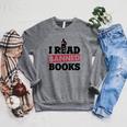 I Read Banned Books Banned Books Week Reading Men Raglan Sleeve Sweatshirt Deep Heather