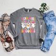 Read More Books Ghosts Reading Book Teacher Halloween Raglan Sleeve Sweatshirt Deep Heather
