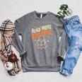 Read More Books Halloween Cute Ghost Boo Librarian Teacher For Men Women Kids Raglan Sleeve Sweatshirt Deep Heather