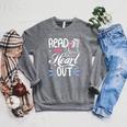 Read Your Heart Out Book Lover Reading Teacher Bookworm Raglan Sleeve Sweatshirt Deep Heather