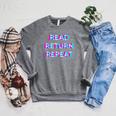 Read Return Repeat Bookworm Reading Teacher Librarian Book Raglan Sleeve Sweatshirt Deep Heather Read Return Repeat Bookworm Reading Teacher Librarian Book Raglan Sleeve Sweatshirt Deep Heather
