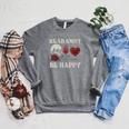 Read Smut Be Happy Dark Romance Merch Smutt Book Lover Women Raglan Sleeve Sweatshirt Deep Heather