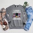 I Read So I Don't Choke People Save A Life Send Books Cat For Men Women Raglan Sleeve Sweatshirt Deep Heather