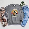 I Read Trashy Books Raccoon Raglan Sleeve Sweatshirt Deep Heather