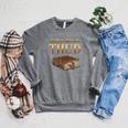 Reader Mole Finished Book Humor Literary Apparel Raglan Sleeve Sweatshirt Deep Heather