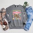 Take Me To Your Readers Groovy Book Reader Book Reading Raglan Sleeve Sweatshirt Deep Heather
