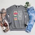 Reading Book Bookworm Kawaii Library Just Read Owl Night Raglan Sleeve Sweatshirt Deep Heather Reading Book Bookworm Kawaii Library Just Read Owl Night Raglan Sleeve Sweatshirt Deep Heather
