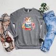 Reading Books Booklover Hamster And Watercolor Books Raglan Sleeve Sweatshirt Deep Heather