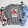 Reading Books Gives Me Superpowers Superhero Book Raglan Sleeve Sweatshirt Deep Heather
