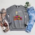 Reading Books Librarian Reader Nerd It's Fine Teacher School Raglan Sleeve Sweatshirt Deep Heather