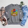Reading Crew Teacher Literacy Classroom Book Raglan Sleeve Sweatshirt Deep Heather