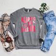 Reading Is For Everyone Books Lover Librarian Bookish Groovy Raglan Sleeve Sweatshirt Deep Heather