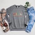 Reading Evolution Retro Books Hobby Reading Raglan Sleeve Sweatshirt Deep Heather