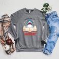 Reading Is Jawsome Bookworm Shark Book Lover For Kids Raglan Sleeve Sweatshirt Deep Heather