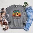 Reading-Shirt One Does Not Stop Buying Books Bookworm Raglan Sleeve Sweatshirt Deep Heather