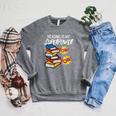 Reading Is My Superpower Book Lover Bookworm Librarian Raglan Sleeve Sweatshirt Deep Heather