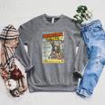 Retro Basketball Player Comic Book Style Dunker Graphic Raglan Sleeve Sweatshirt Deep Heather