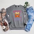 Retro Beach Reads Club Crab Summer Vacation Book Girl Hawaii Raglan Sleeve Sweatshirt Deep Heather