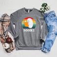 Retro Book Ghost Reading Halloween Teacher Men Women Raglan Sleeve Sweatshirt Deep Heather Retro Book Ghost Reading Halloween Teacher Men Women Raglan Sleeve Sweatshirt Deep Heather