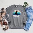Retro Vintage Ban The Fascists Save The Books Book Lovers Raglan Sleeve Sweatshirt Deep Heather
