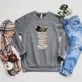 Robin Owl Bird Birds With Books Birdlover Animal Raglan Sleeve Sweatshirt Deep Heather