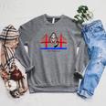 San Francisco Cat Golden Gate Bridge Book Lover Vintage Raglan Sleeve Sweatshirt Deep Heather