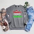 Santa's Favorite Librarian Cute Book Lover Christmas Raglan Sleeve Sweatshirt Deep Heather