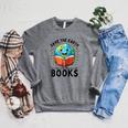 Save Earth It's Only Planet With Books Reader Earth Day Raglan Baseball Tee Raglan Sleeve Sweatshirt Deep Heather