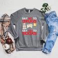 Say No To Drugs Say Yes To Books Red Ribbon Week Awareness Raglan Sleeve Sweatshirt Deep Heather