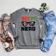 Sci Fi Nerd Science Fiction Book Movie Fan Raglan Sleeve Sweatshirt Deep Heather