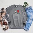 Skeleton Books Read Book Reading Librarian Across America Raglan Sleeve Sweatshirt Deep Heather