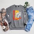 Skeleton Reads a Book Anti Social Book Club Raglan Sleeve Sweatshirt Deep Heather
