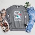 Snow Many Books Snow Little Time Bookworm Snowman Reading Raglan Sleeve Sweatshirt Deep Heather