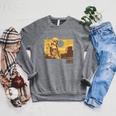 Star Wars The Book Of Boba Fett Landscape Silhouette Raglan Sleeve Sweatshirt Deep Heather