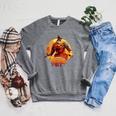 Star Wars The Book Of Boba Fett Sands Of The Past Poster Raglan Sleeve Sweatshirt Deep Heather