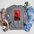 Star Wars The Book Of Boba Fett Vintage Poster Raglan Sleeve Sweatshirt Deep Heather