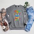 Summer Reading Books Librarian Teacher Last Day Of School Raglan Sleeve Sweatshirt Deep Heather