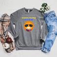 Summer Reading Club Sun Reading Book Men Women Kids Raglan Sleeve Sweatshirt Deep Heather