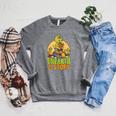 Summer Reading Teacher Unearth a Story Library Book Lover Raglan Sleeve Sweatshirt Deep Heather