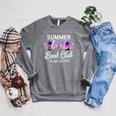 Summer Retro Book Club Beach Vacation Raglan Sleeve Sweatshirt Deep Heather Summer Retro Book Club Beach Vacation Raglan Sleeve Sweatshirt Deep Heather