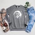 T-Rex Bookworm Book Reading Dinosaur Lover Raglan Sleeve Sweatshirt Deep Heather