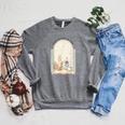 Tale As Old As Time Rose Candle And Book Raglan Sleeve Sweatshirt Deep Heather