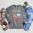 Tap Dancer Girl Who Loves Tap Dance & Books Raglan Sleeve Sweatshirt Deep Heather