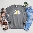 I Teach Super Heroes Comic Book Hero Pre-K Teacher Raglan Sleeve Sweatshirt Deep Heather