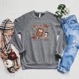 Teacher Coquette Bow Book First Day Of School Back To School Raglan Sleeve Sweatshirt Deep Heather