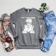 Teachersaurus Dinosaur Reading Book Reader Men Women Kids Raglan Sleeve Sweatshirt Deep Heather