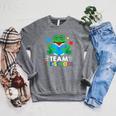 Team Pre-School Reading Frog Back To School Book Lover Raglan Sleeve Sweatshirt Deep Heather Team Pre-School Reading Frog Back To School Book Lover Raglan Sleeve Sweatshirt Deep Heather
