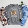 That's What I Do I Read Books I Pet Cats And I Know Things Raglan Sleeve Sweatshirt Deep Heather
